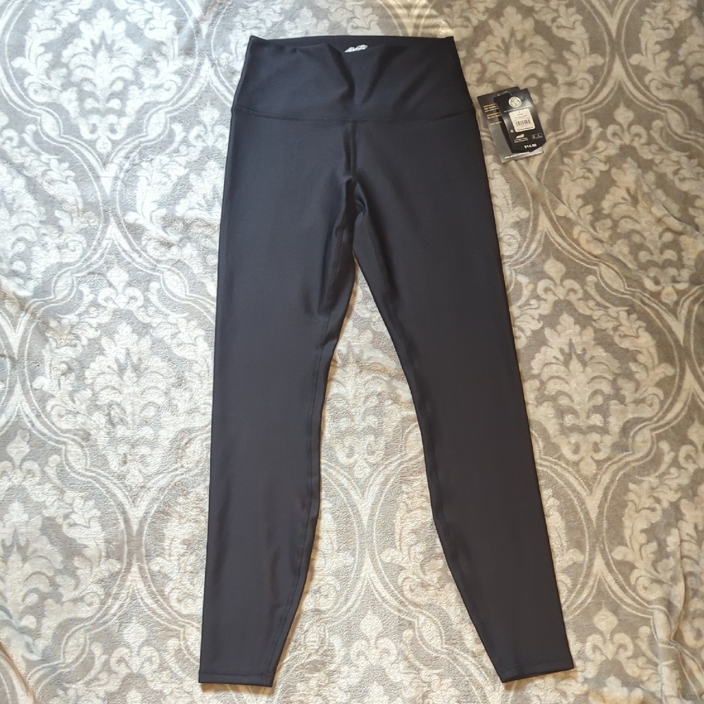NWT Avia Black Sheen Leggings